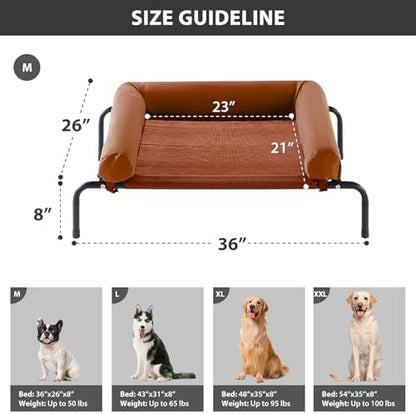 RRPETHOME Elevated Cooling Dog Cot Bed, Large Raised Outdoor Dog Bed - Image 2