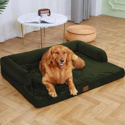Orthopedic Dog Bed for Extra Large Dogs, Olive Green - Image 7
