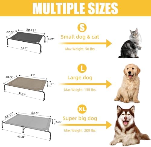 Simple Trending Raised Dog Bed for Large Dogs, Waterproof XL Dog Cot - Image 6