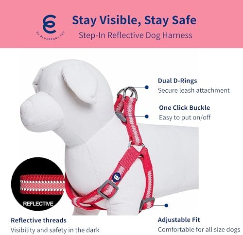 Blueberry Pet Essentials Step-in Reflective Back to Basics Dog Harness - Image 2