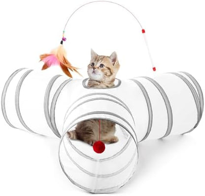 Tempcore Cat Tunnel, 3-Way Collapsible Toy by Tempcore