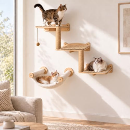 Cat Wall Shelves Wall Mounted Cat Climbing Set by ALeesing