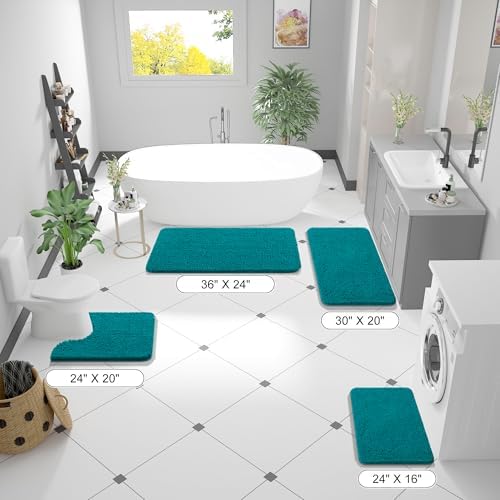 OLANLY Bathroom Rugs 30x20, Extra Soft Absorbent Chenille Bath Rugs - Image 2