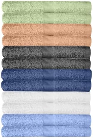 KAHAF COLLECTION 100% Cotton Wash Cloths, Lightweight, Extra Absorbent by KAHAF+COLLECTION