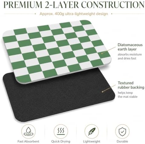 Natural Diatomaceous Earth Bath Mat, Ultra Thin Quick Dry Floor Rug - Image 6
