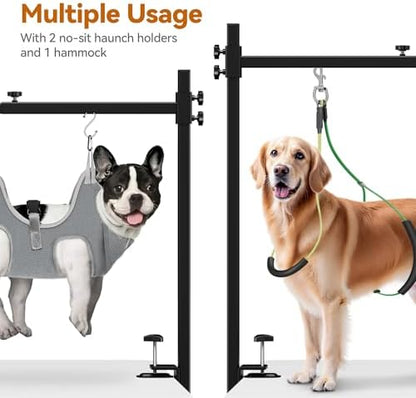H Shape Dog Grooming Arm for Table, S Size Hammock, 31-43" W - Image 2