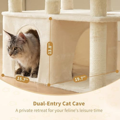 Heybly Cat Tree, 71-Inch Tall Cat Tower - Image 6