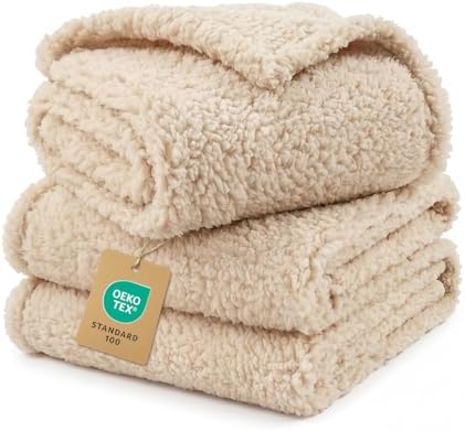 1 Pack 3 Calming Blankets Fluffy Premium Fleece Pet Blanket Soft Sherpa Throw by luciphia