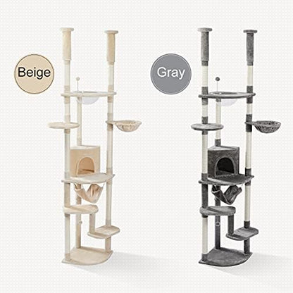 PEQULTI Floor to Ceiling Cat Tree, 92.9-101.6in Adjustable Cat Tower - Image 6
