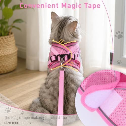 Cat Vest Harness and Leash Set, Escape Proof Kitten Harness Pink XS - Image 6