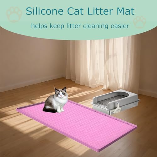 Cat Litter Mat for Litter Box, Silicone Large Cat Litter Trapping Mat - Image 7