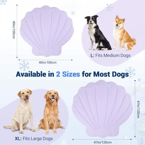 Q-Max>0.5 Dog Cooling Mat 47''×47'', Shell Purple - Image 4