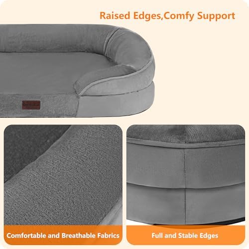 Dwanton Orthopedic Waterproof X-Large Dog Bed Sofa, Gel Memory Foam - Image 5