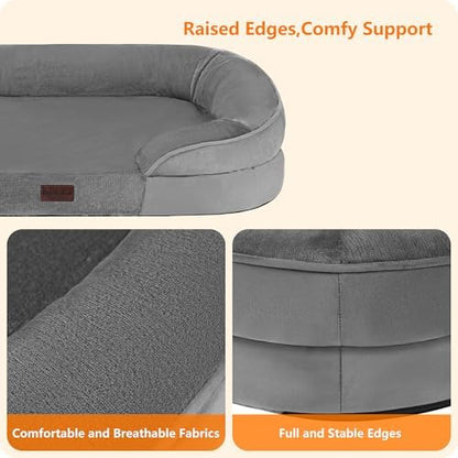 Dwanton Orthopedic Waterproof X-Large Dog Bed Sofa, Gel Memory Foam - Image 5