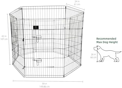 PJYuCien Puppy Playpen with Top Cover & Bottom Pad, 8 Panels 42" H - Image 3
