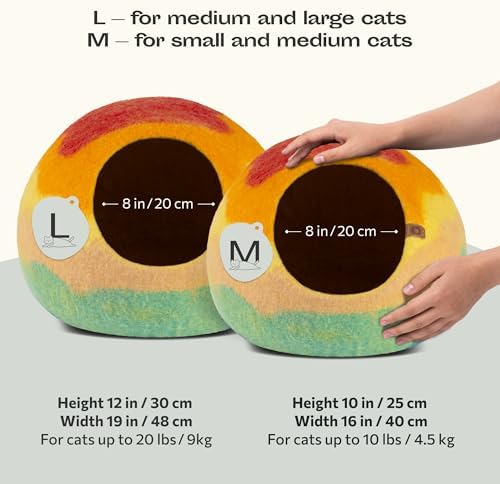 MEOWFIA Cat Cave – Premium Felt Cat Bed - Image 2