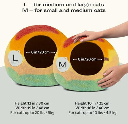 MEOWFIA Cat Cave – Premium Felt Cat Bed - Image 2