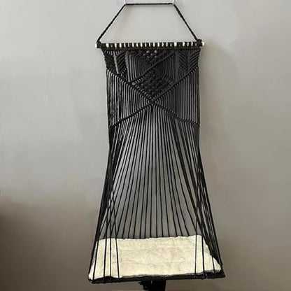 Macrame Hanging Cat Hammock Bed Cat Swing House Space Saving Window Perch - Image 7