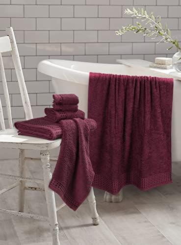 GLAMBURG 100% Cotton Ultra Soft 6 Pack Towel Set, Contains 2 Bath Towels 28x55 - Image 3