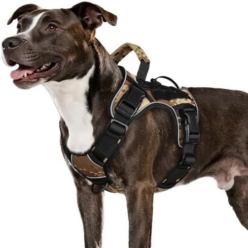 WINGOIN Tactical Dog Harness for Medium Dogs, Heavy Duty No Pull Dog Harness by WINGOIN