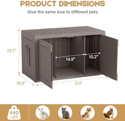 Cat Litter Box Enclosure, Covered Cat Litter Box - Image 7