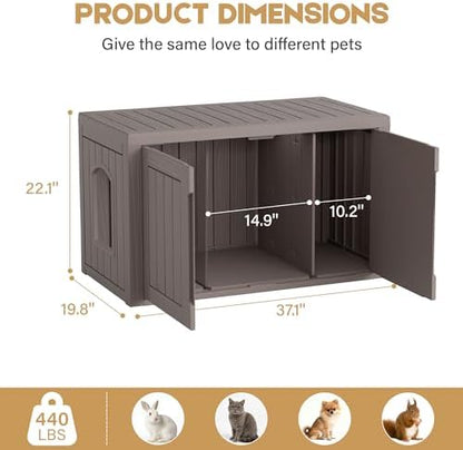 Cat Litter Box Enclosure, Covered Cat Litter Box - Image 7