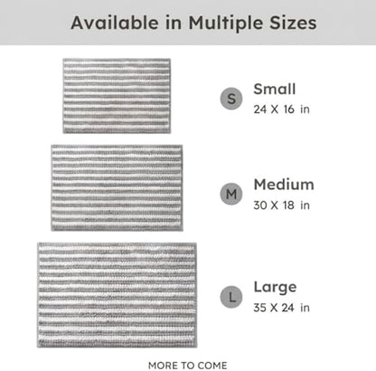 Chenille Bathroom Rug Non Slip Washable, Absorbent Bath Mat - Image 6