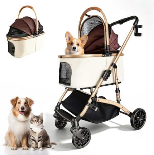 Pet Stroller for Small Medium Dogs and Cats, 3-in-1 Dog Stroller by Unknown