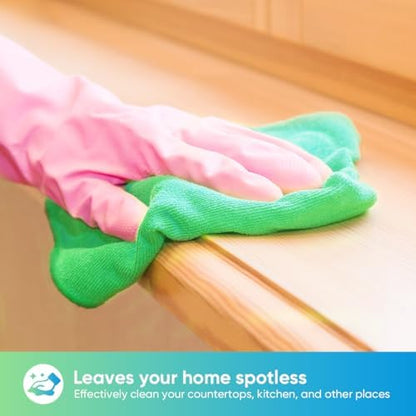 HOMEXCEL Green Microfiber Cleaning Cloth, Microfiber Towels - Image 3