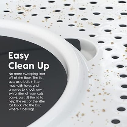 IRIS USA Top Entry Cat Litter Box, Hooded Privacy - Image 5