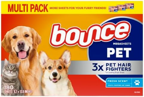 Bounce Pet Hair and Lint Guard Mega Dryer Sheets by Bounce