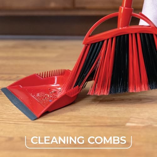 O-Cedar One Sweep Broom & Step-On Dustpan Set | Patented Wave Bristles Remove - Image 5