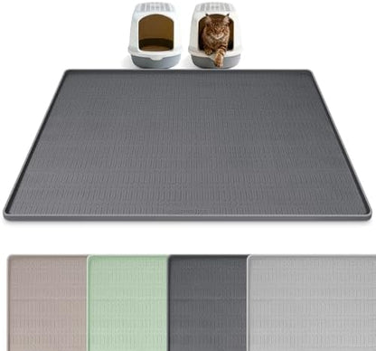 Silicone Cat Litter Mat 47" x 35" Cat Mat by Bartuke