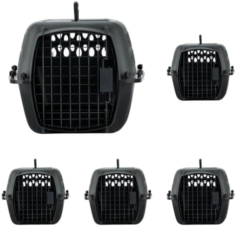 Petmate Pet Porter Dog Kennel 23in, Dark Gray and Black, Pets up to 15lbs 23.1" by Petmate