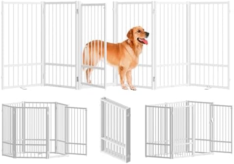 SNUOWU Full Metal Freestanding Dog Gate by SNUOWU