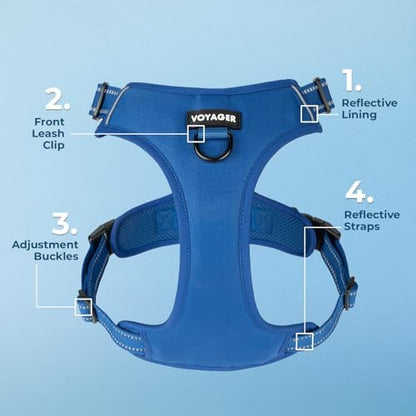 Voyager Dog Harness Dual Leash Attachment No-Pull Control Adjustable Soft but - Image 5