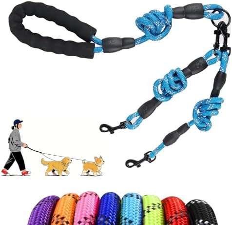 Dual Dog Leash - 360° Swivel No Tangle Walking Leash, Detachable Design by PawLuxe