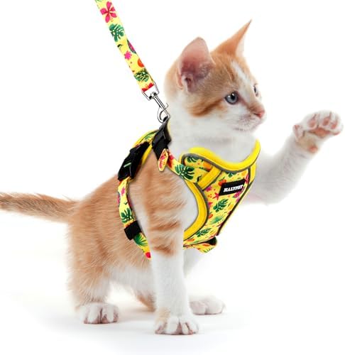 Halypet Cat Harness and Leash Set, Escape Proof Adjustable Harness by DOMoreWithYourPet