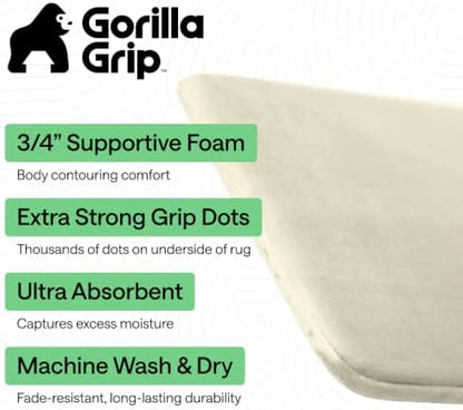 GORILLA GRIP® Memory Foam Bath Rug - Image 2