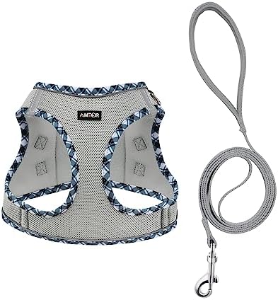 AMTOR Small Dog Harness with Leash Set, No Escape Easy Walk Puppy Harnesses - Image 2