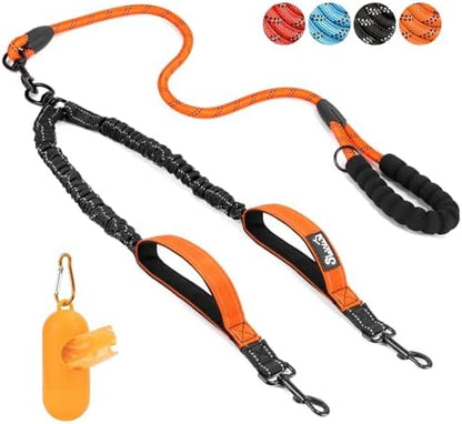 SlowTon Double Leash for Two Dogs, No Tangle & by SlowTon