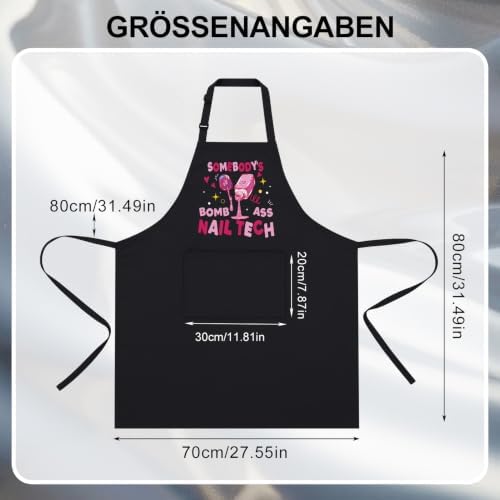 Adjustable Nail Apron Somebody’S Bomb Ass Nail Tech Apron - Image 6