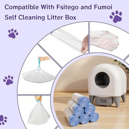 80 Count 26" x 11.8" Automatic Cat Litter Box Bags Compatible - Image 6