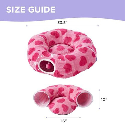 Lesure Donut Cute Jacquard Cat Tunnel Bed Kitten Toys - Image 6