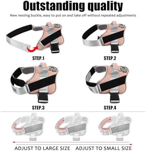Bolux Dog Harness, No-Pull Reflective Dog Vest, Breathable Adjustable Pet - Image 3