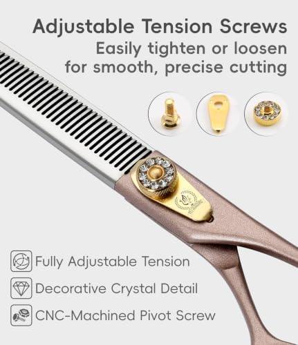 Professional Thinning Scissors for Dog Cat 7'' Pet Grooming Scissors 440C - Image 4