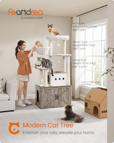 Feandrea Cat Tree, 66.9-Inch Cat Tower - Image 2