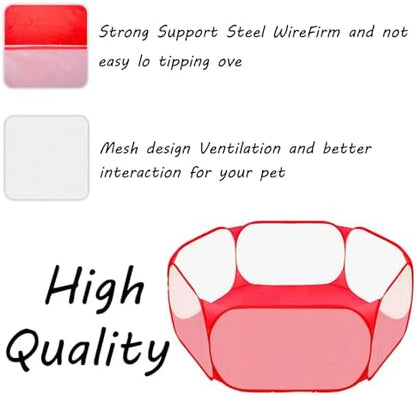 Small Animals Playpen, Portable Pop-up Open Interactive Pet Tent, Indoor - Image 5