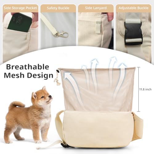 ONECUTE Dog Sling Carrier 15 lbs, Small Dog Carrier Sling - Image 4