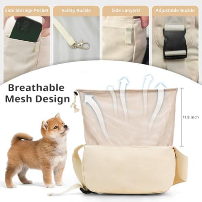 ONECUTE Dog Sling Carrier 15 lbs, Small Dog Carrier Sling - Image 4